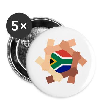 South Africa - Buttons large 2.2'' (5-pack) - white