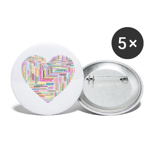 A Thanksgiving Heart - Buttons large 2.2'' (5-pack)