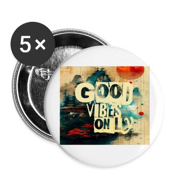 THE GOOD HEADLINE - Buttons large 2.2'' (5-pack) - white