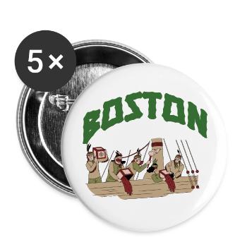 Boston us - Buttons large 2.2'' (5-pack) - white