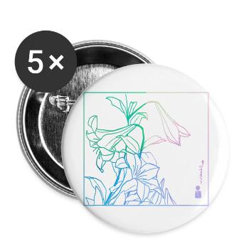 Japanese Art Print Hokusai Woodblock - Buttons large 2.2'' (5-pack) - white