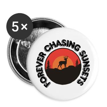 sunset t-shirt - Buttons large 2.2'' (5-pack) - white