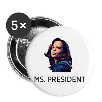 KAMALA HARRIS - Buttons large 2.2'' (5-pack) - white