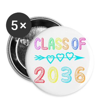 Class of 2036 Premium - Buttons large 2.2'' (5-pack) - white