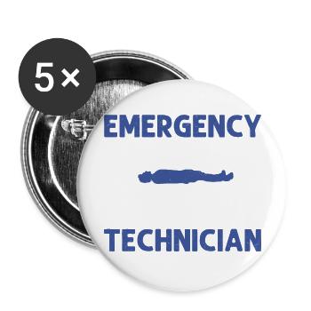 Emergency Medical Technican EMT Paramedic - Buttons large 2.2'' (5-pack) - white