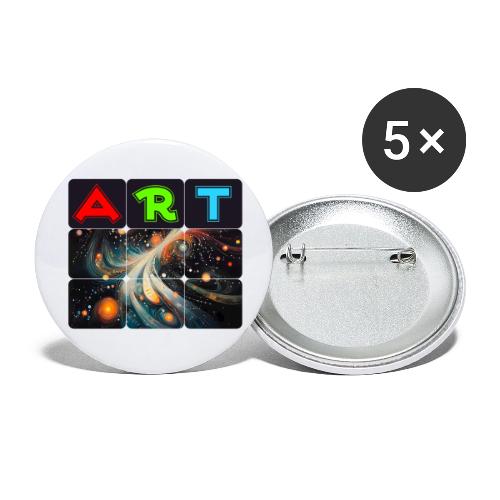 Swirls of Colorful Art - Buttons large 2.2'' (5-pack)