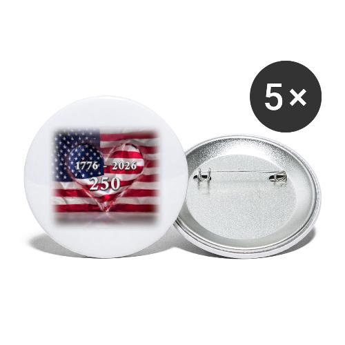 1776-2026 | 250 Years USA - Buttons large 2.2'' (5-pack)