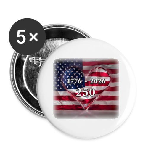 1776-2026 | 250 Years USA - Buttons large 2.2'' (5-pack)
