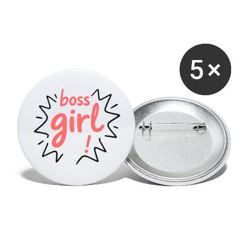Boss Girl Bold Feminist Statement - Buttons large 2.2'' (5-pack)