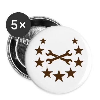 tool star - Buttons large 2.2'' (5-pack) - white