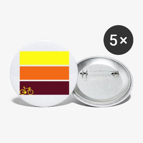 tricolor with bicycle - Buttons large 2.2'' (5-pack)