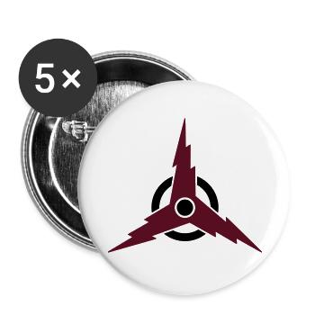 Lightning Tri Bolt - Buttons large 2.2'' (5-pack) - white