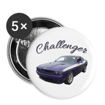 PURPLE CHALLENGER - Buttons large 2.2'' (5-pack) - white