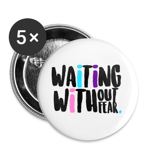waitingblack png - Buttons large 2.2'' (5-pack)
