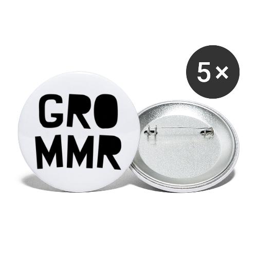 Stylized Grommr Name (Black) - Buttons large 2.2'' (5-pack)