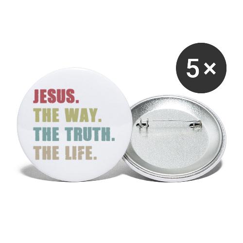 JESUS WAY TRUTH LIFE - Buttons large 2.2'' (5-pack)
