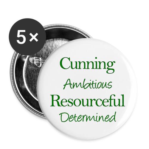 cunning ambitious resourceful determined green fon - Buttons large 2.2'' (5-pack)