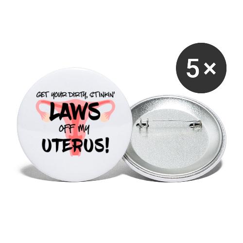 uterus on light - Buttons large 2.2'' (5-pack)