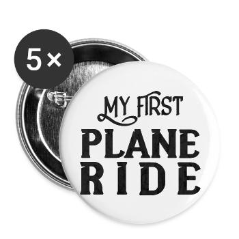 My First Plane Ride 31 - Buttons large 2.2'' (5-pack) - white