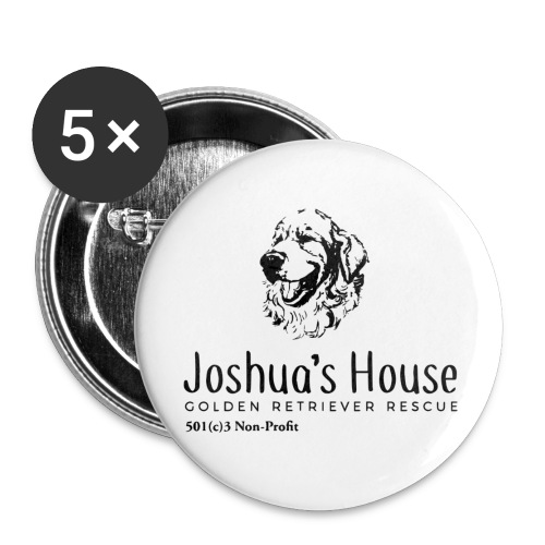 Joshua's House Black Logo - Buttons large 2.2'' (5-pack)