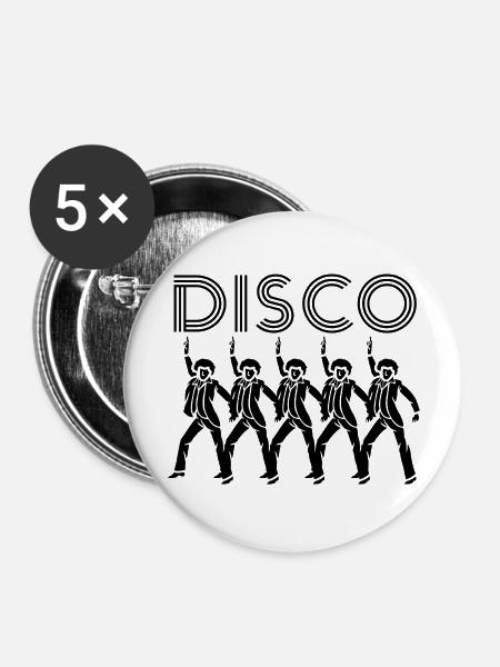 Disco - Buttons large 2.2'' (5-pack) - white