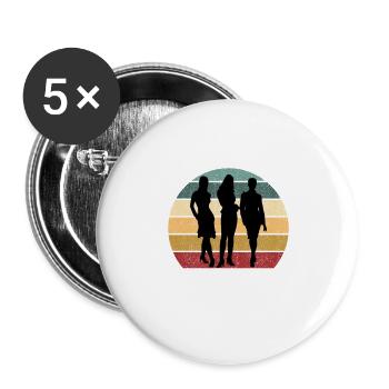 this mom runs on coffee and yoga - Buttons large 2.2'' (5-pack) - white