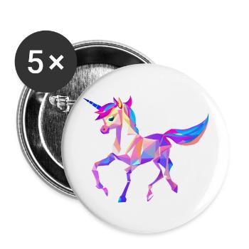 abstract unicorn - Buttons large 2.2'' (5-pack) - white