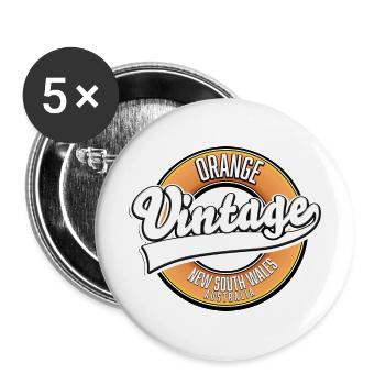 Orange New South Wales - Buttons large 2.2'' (5-pack) - white