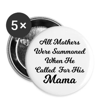 Wall Of Moms 1 - Buttons large 2.2'' (5-pack) - white