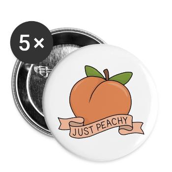 Just Peachy 1 1 - Buttons large 2.2'' (5-pack) - white