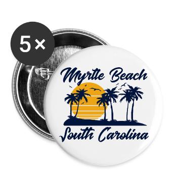 Myrtle Beach South Carolina - Buttons large 2.2'' (5-pack) - white