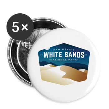 White Sands New Mexico 2019 National Park - Buttons large 2.2'' (5-pack) - white