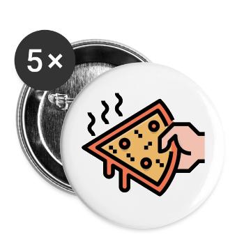 Hand Held Pizza Slice - Buttons large 2.2'' (5-pack) - white