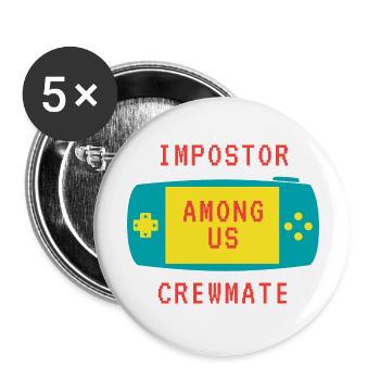Among Us - Buttons large 2.2'' (5-pack) - white