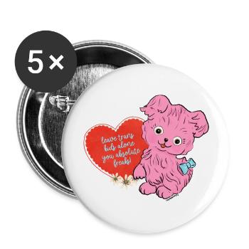 Leave Trans Kids Alone The Peach Fuzz - Buttons large 2.2'' (5-pack) - white