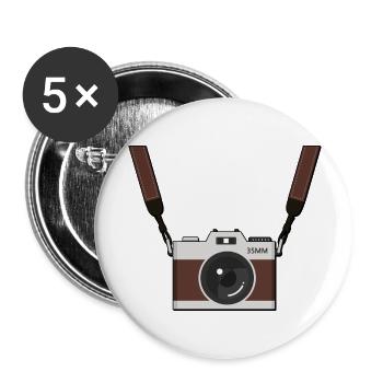 Tourist Halloween Costume - Buttons large 2.2'' (5-pack) - white