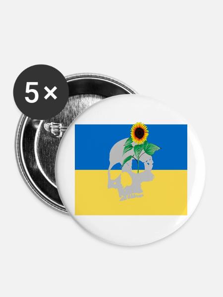 Ukraine War T ShirtUkraine T Shirt by loki1982 - Buttons large 2.2'' (5-pack) - white