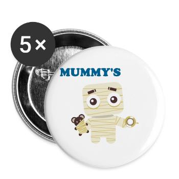 Mummy Boy - Buttons large 2.2'' (5-pack) - white