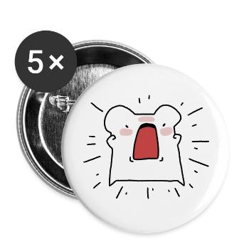 Cute Mad Bread - Buttons large 2.2'' (5-pack) - white
