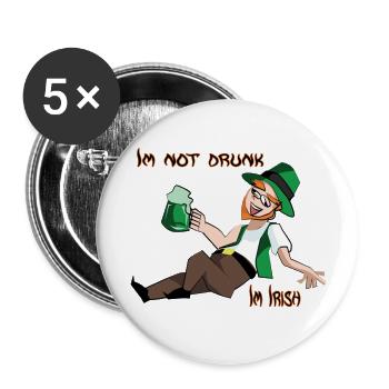 Im Irish - Buttons large 2.2'' (5-pack) - white
