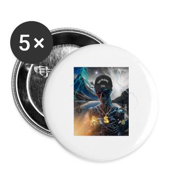 “Save the planet…If not..."3 - Buttons large 2.2'' (5-pack) - white