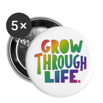 grow through life - Buttons large 2.2'' (5-pack) - white