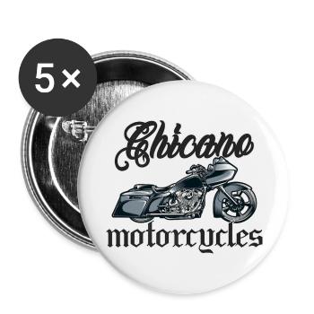 Clothes Cholo Vicla Lowrider Bikes - Buttons large 2.2'' (5-pack) - white