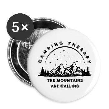 Camping Therapy Classic T-Shirt - Buttons large 2.2'' (5-pack) - white