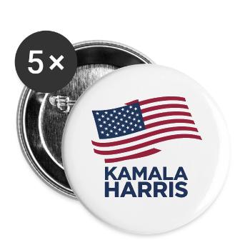 Kamala Harris - Buttons large 2.2'' (5-pack) - white