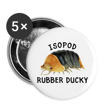 Isopod cubaris sp rubber ducky - Buttons large 2.2'' (5-pack) - white