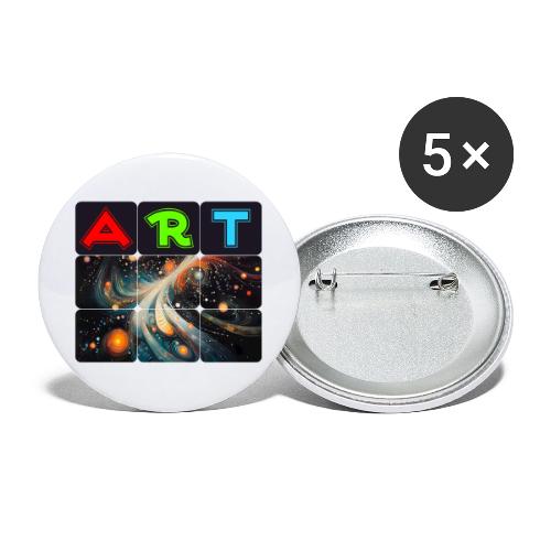 Swirls of Colorful Art - Buttons large 2.2'' (5-pack)