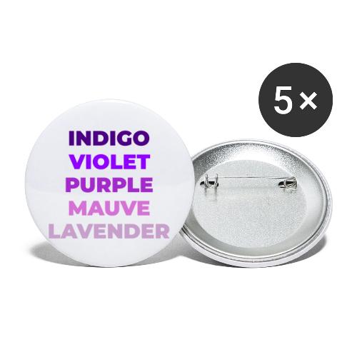 Shades of Purple - Buttons large 2.2'' (5-pack)
