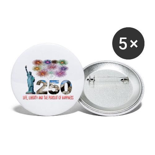 250 Years USA - Buttons large 2.2'' (5-pack)