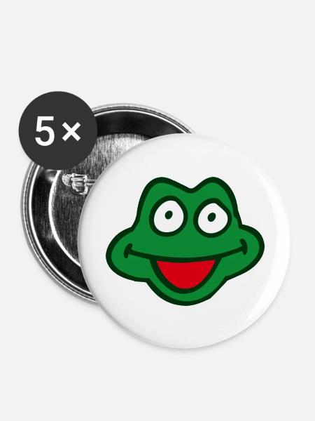 frog - Buttons large 2.2'' (5-pack) - white
